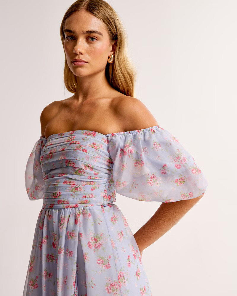 Women's Emerson Off-The-Shoulder Drama Maxi Dress | Women's Dresses & Jumpsuits | Abercrombie.com | Abercrombie & Fitch (US)
