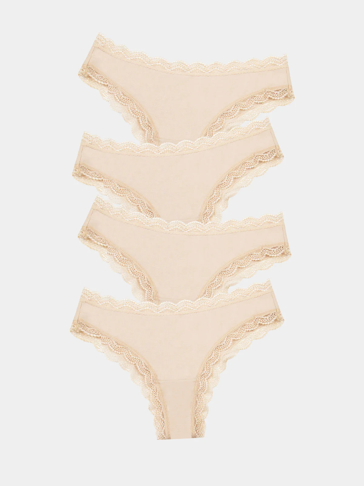 Brazilian Brief Four Pack - Sand | Sustainable TENCEL™ Underwear | Stripe and Stare