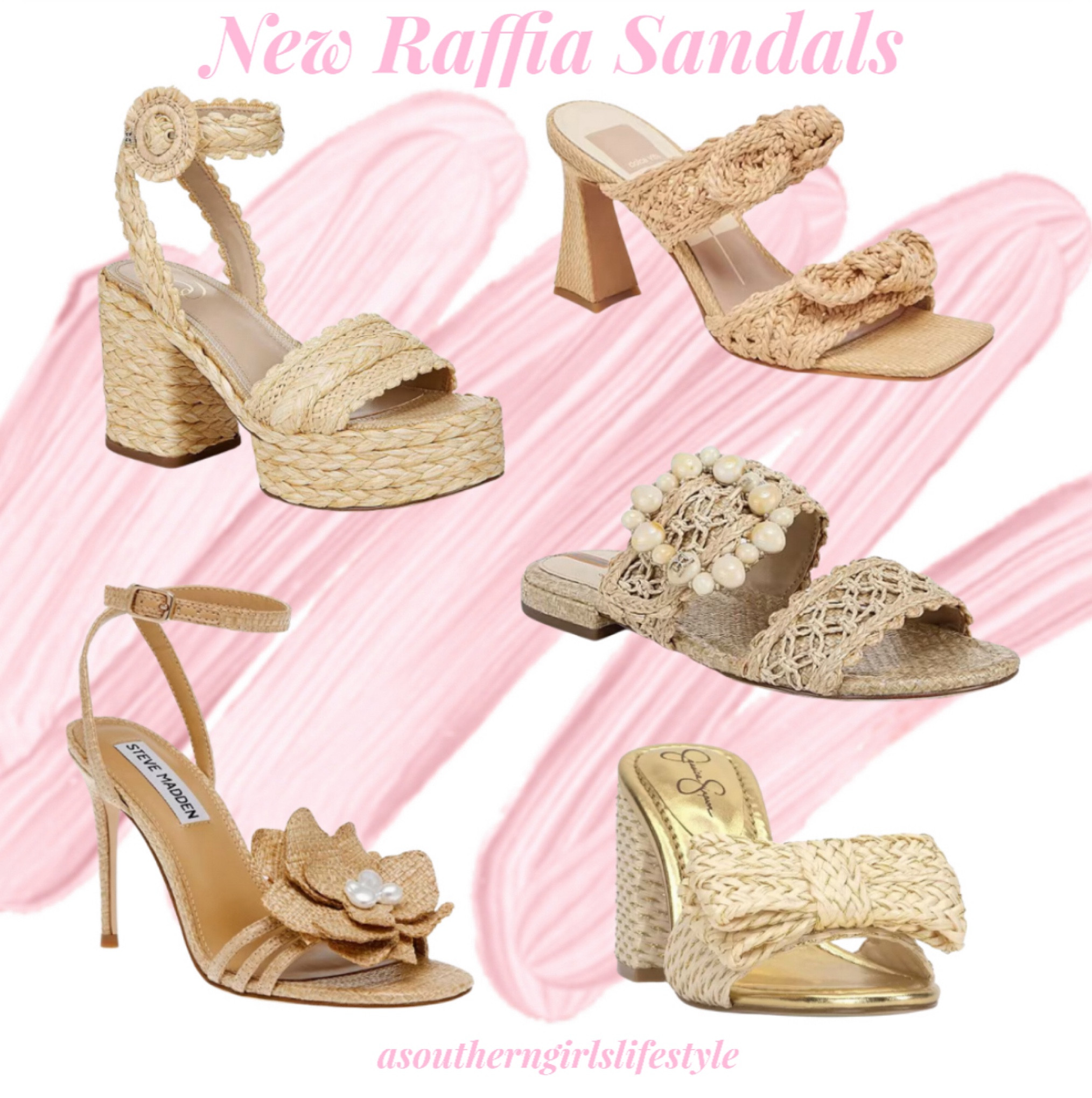 New Raffia Sandals - always a great elevated neutral for Spring & Summer

Sam Edelman Raffia Ankle Strap Platform Sandals, Dolce Vita Raffia Bow Dress Sandals, Raffia Embellished Buckle Detail Slide Sandals (linked the wedge version too), Jessica Simpson Raffia Bow Slide Sandals & Steve Madden Raffia Pearl Detail Flower Stiletto Dress Sandals

#LTKSeasonal #LTKshoecrush #LTKstyletip