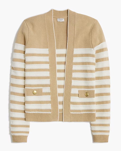 Striped open cardigan sweater | J.Crew Factory