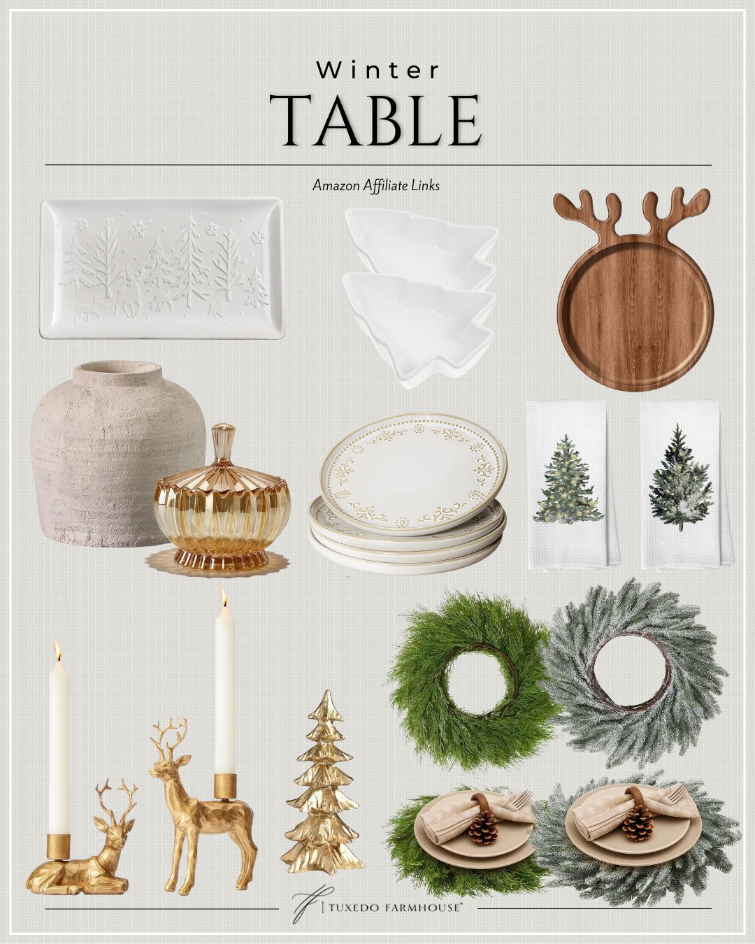 Amazon - Winter Table

Transform your table into a winter wonderland with these festive table decor essentials. #WinterTable

Seasonal, home decor, holiday, wreaths, candles, swags, trees, reindeer, Christmas, snowmen, trays, bells, ornaments 

 #LTKHoliday #LTKSeasonal #LTKHome