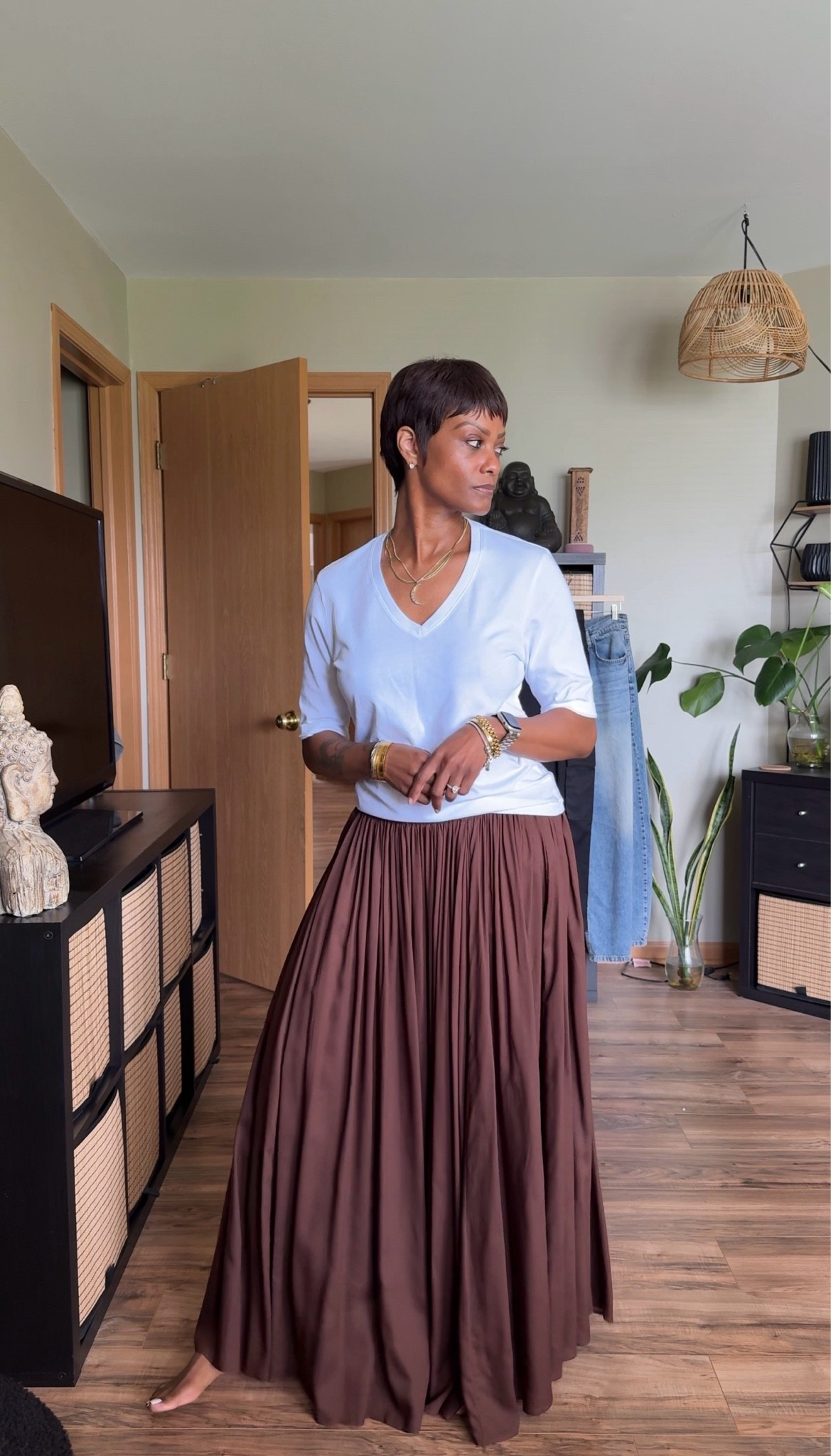 My most recent H&M finds. For spring/summer wardrobe essential styling. 
Great wearable pieces for multiple looks.
I’m wearing a small in the maxi dress 
I have a medium in the crochet top
I have a size 8 in the tiered maxi dress
I have a medium in the satin pants
A small in the satin tank