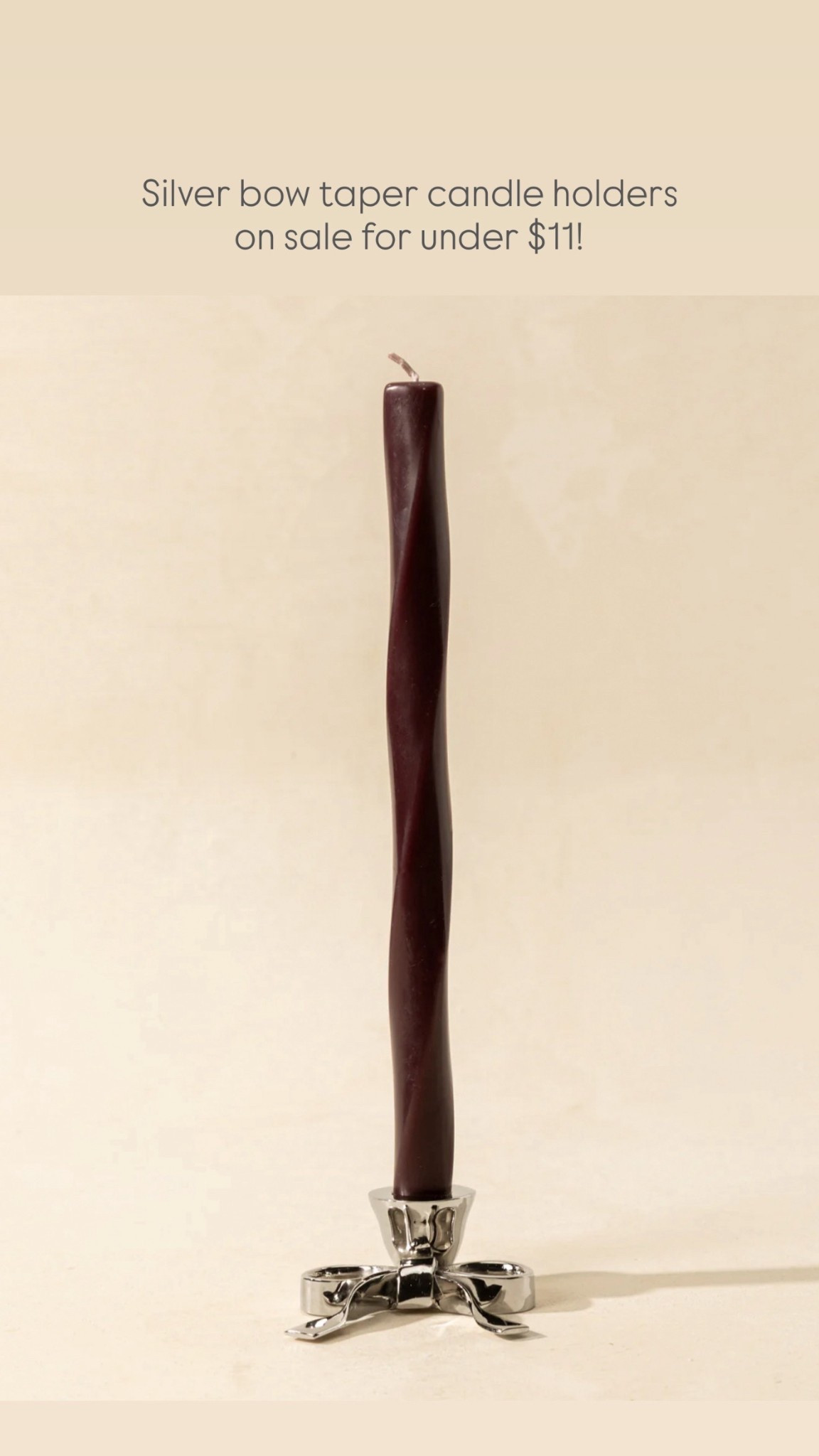 This silver how taper candle holder is perfect for a holiday table or mantel. Under $11!!

#LTKSaleAlert #LTKHome #LTKHoliday