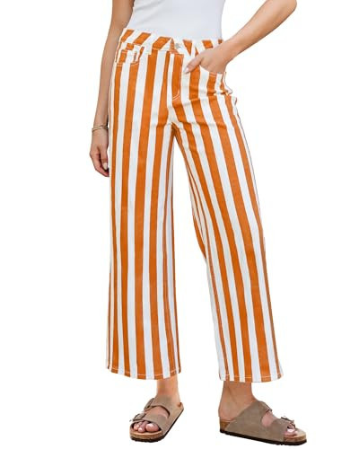 GRAPENT Cowgirl Outfits for Women Denim Jeans for Women Women's Colored Jeans Orange XX-Large Fits US Size 20 to 22 | Amazon (US)