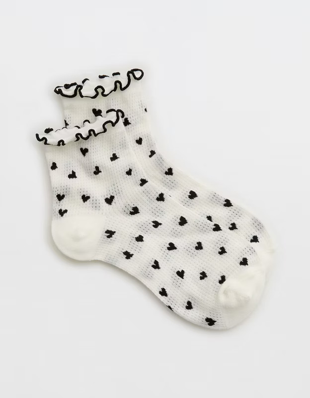 Aerie Lettuce Edge Quarter Socks | Aerie