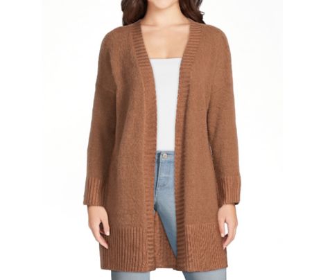 Open front cardigan sweater at Walmart for women 