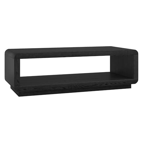 Henn&Hart 48" Modern Rectangular Coffee Table with Open Storage Shelf for Living Room, Family Roo... | Amazon (US)