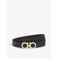 Logo-buckle reversible leather belt | Selfridges