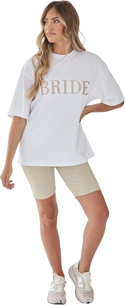 Bride Statement Tee & Shorts Set | Stylish, Comfortable & Flattering High-Rise Outfit for Wedding... | Amazon (US)