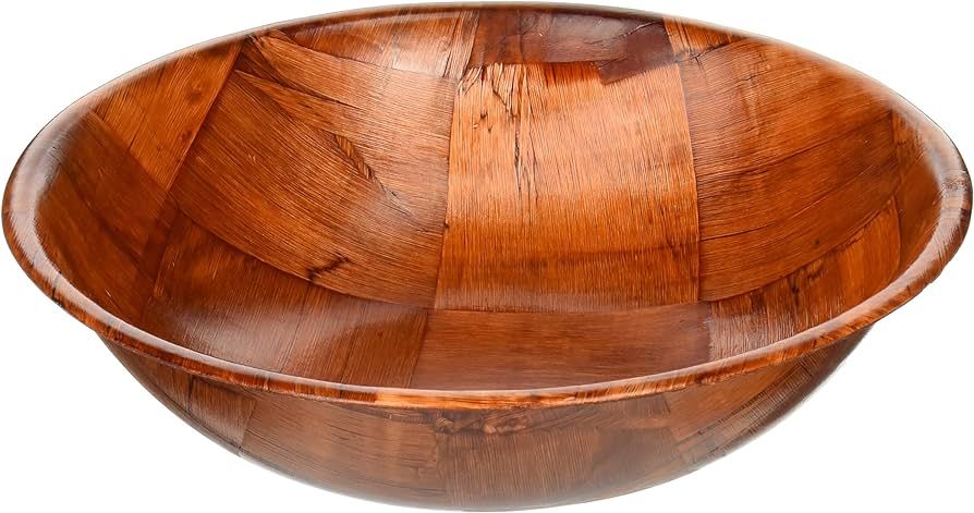 Winco WWB-10 Wooden Woven Salad Bowl, 10-Inch, Brown | Amazon (US)