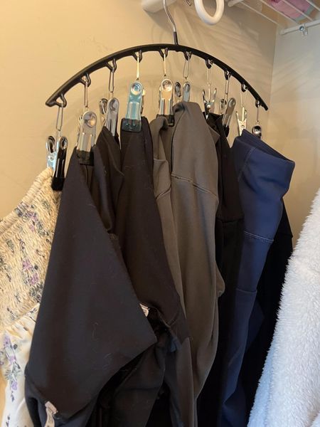 These hangers are so handy they really are a game changer! 
Fashionablylatemom 
Sale alert 
Legging Organizer for Closet, Metal Yoga Pants Hangers 2 Pack w/10 Clips Holds 20 Leggings, Space Saving Hanging Closet Organizer w/Rubber Coated Closet Organizers and Storage, Black 
Three different colors 

#LTKGiftGuide #LTKsalealert