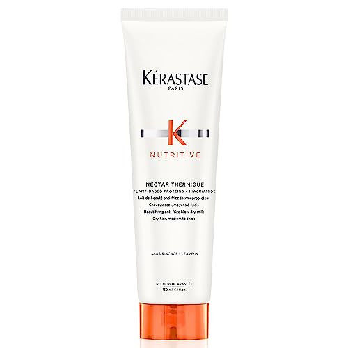 KÉRASTASE Nutritive Heat Protecting Cream, Nourish and Smooth Frizz, Instant Softness & Shine, Protects Against Heat Styling for Medium to Thick Dry Hair with Niacinamide, Nectar Thermique | Amazon (US)