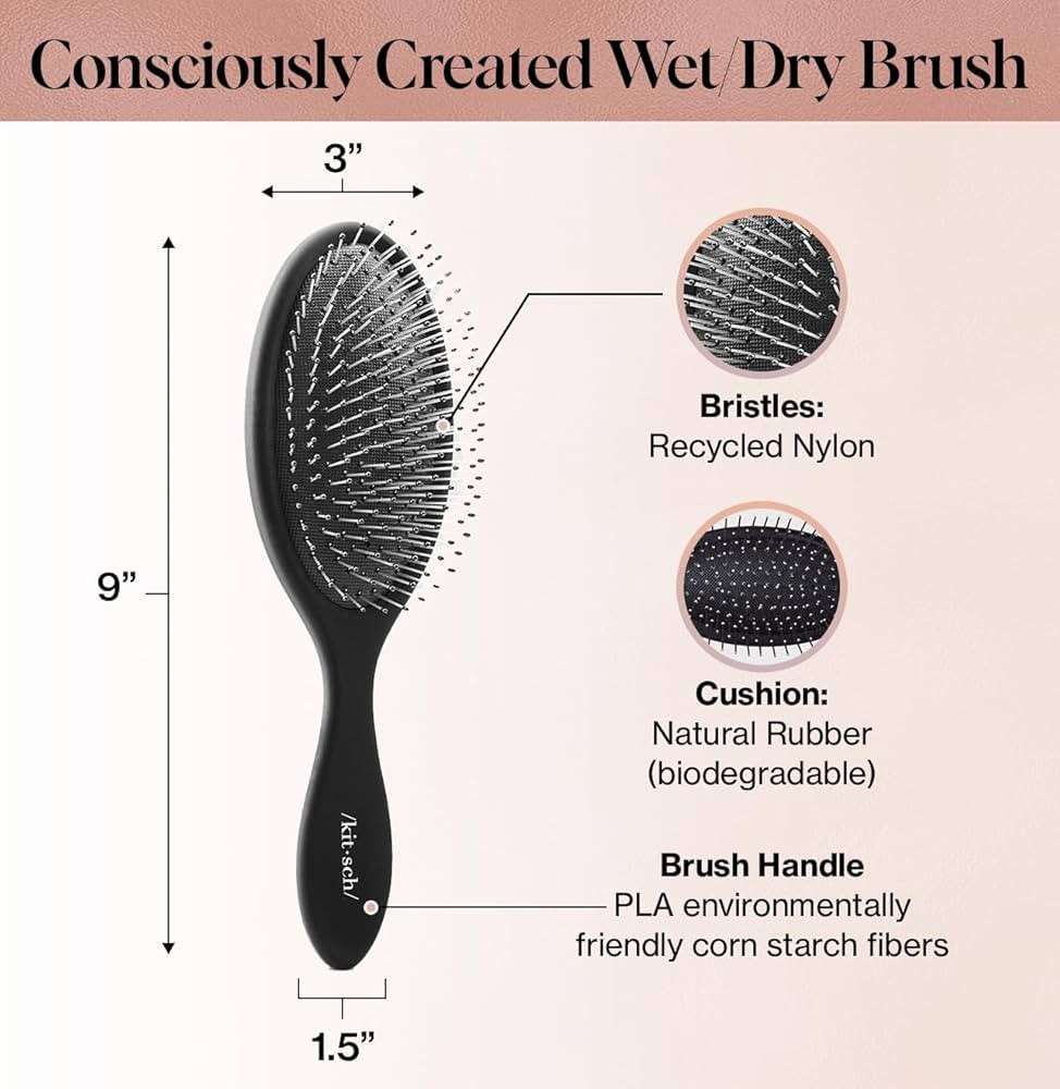 Kitsch Detangler Hair Brush for Wet and Dry Hair, Curly or Straight Hair, Detangling Brush with F... | Amazon (US)