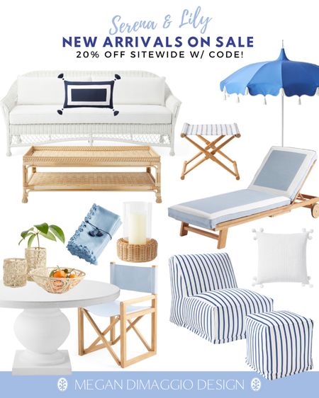 And so many new Serena & Lily outdoor arrivals were just added and are 20% OFF too!! Use code: SPRING to save on this pretty new captiva coffee table 😍

And this new white wicker sofa 🙌🏻 or this new directors outdoor dining chair in light blue!! 😍 plus so much more!! 

#LTKsalealert #LTKhome #LTKSeasonal
