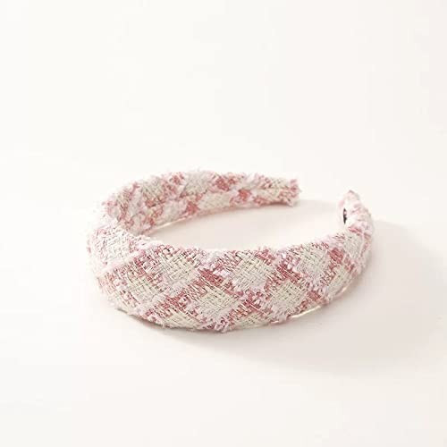 Tweed Padded Headband for Women, Multicolour Cotton-blend Hair Band, Retro-inspired 3D Sponge Cus... | Amazon (US)