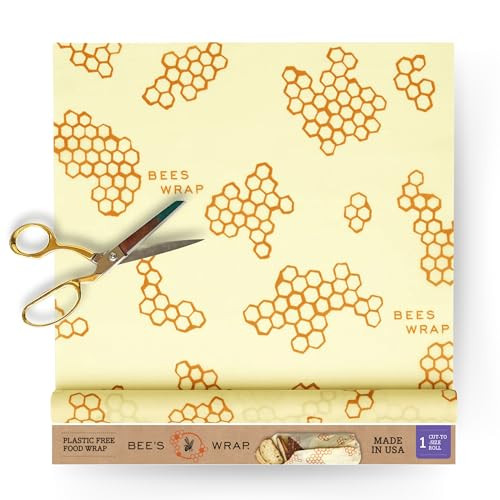 Bee's Wrap Beeswax Wraps for Food - Cut to Size 14x52" Wax Paper Roll - Made in USA Reusable Waxed Paper & Bowl Covers - Organic & Eco-Friendly Alternative to Aluminum Foil & Plastic Wrap, Honeycomb | Amazon (US)