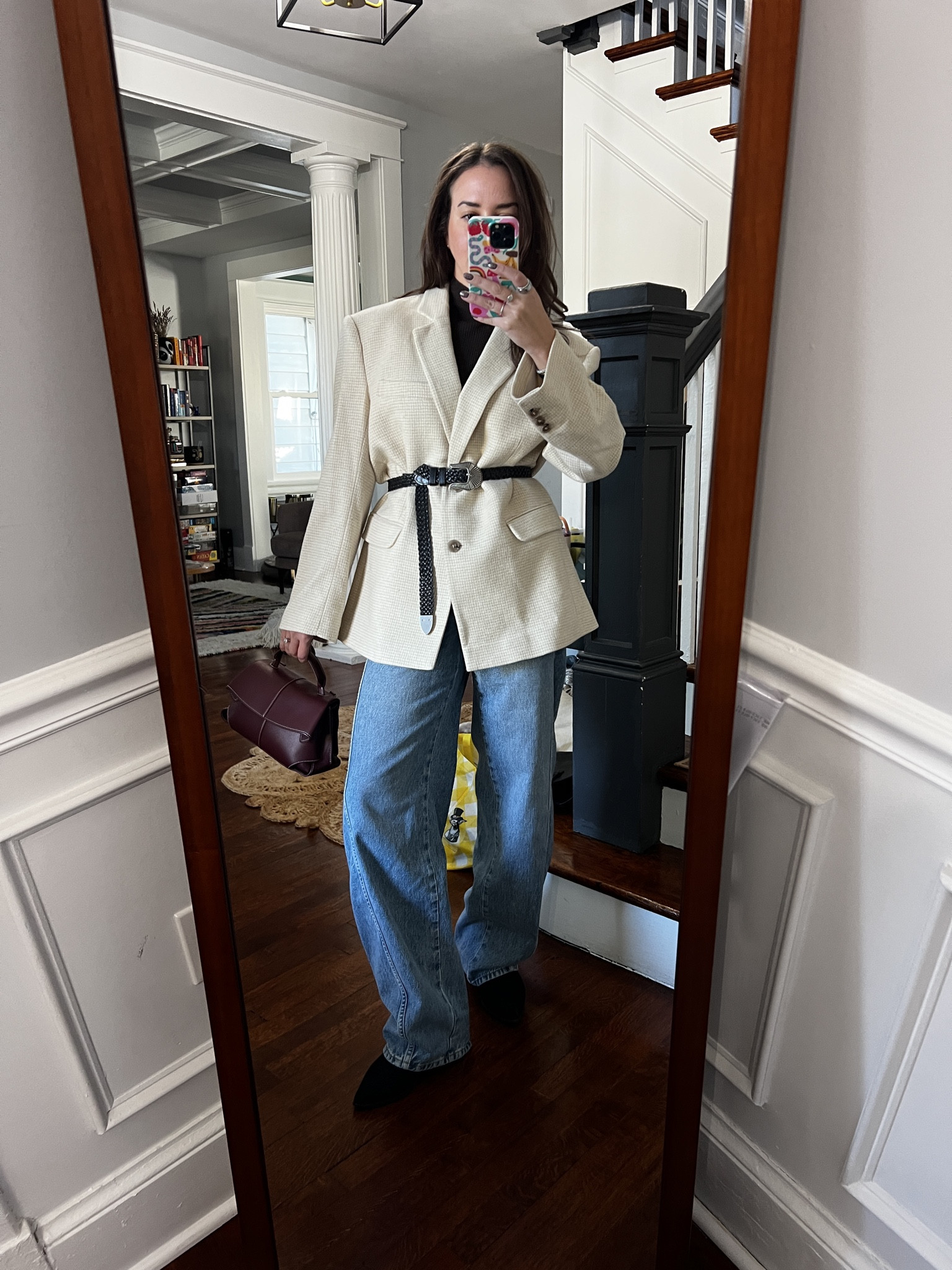 oversized blazer. cream blazer. anine bing blazer. anine bing. belted blazer. belt. b low the blow. 
light denim. apiece apart jeans. boots. fall. casual outfit. thanksgiving. madewell. turtleneck. 

 

#LTKootd #LTKSaleAlert #LTKWorkwear