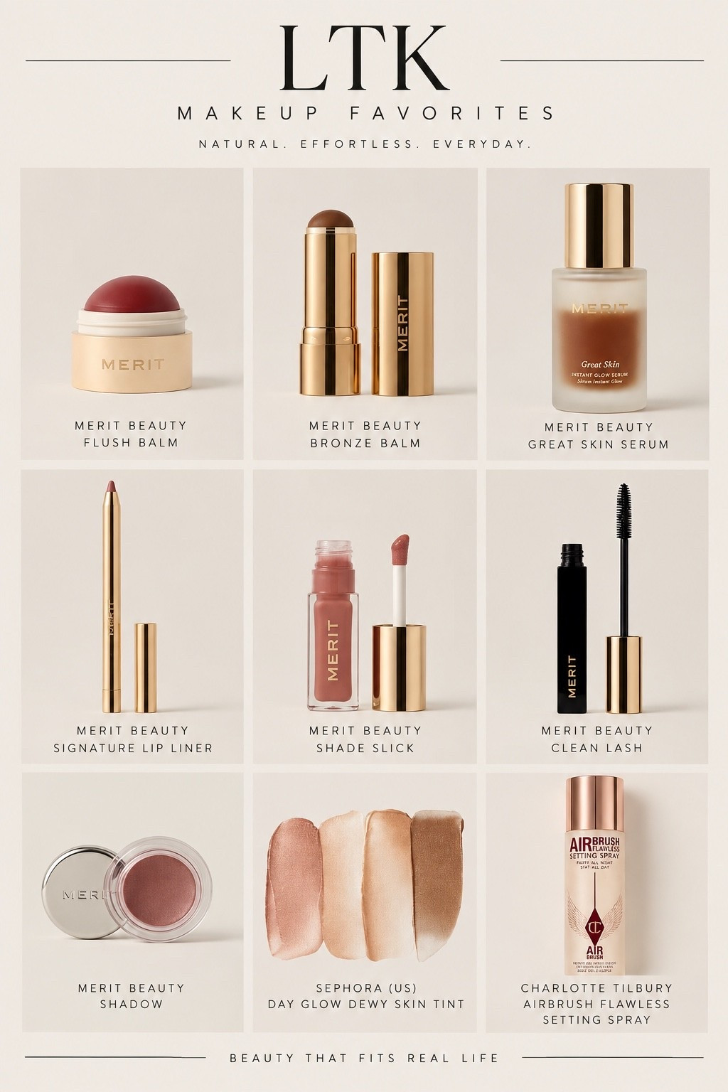 MERIT Makeup Favorites | My Everyday Essentials

These are the makeup products I reach for over and over again for an easy, natural, glowy look. MERIT has become one of my favorites for effortless everyday makeup—from bronzer and blush to eyes and lips. I linked all of my favorites here, plus the setting spray I use to finish everything off.

#LTKselfcare #LTKmomlife #LTKBeauty