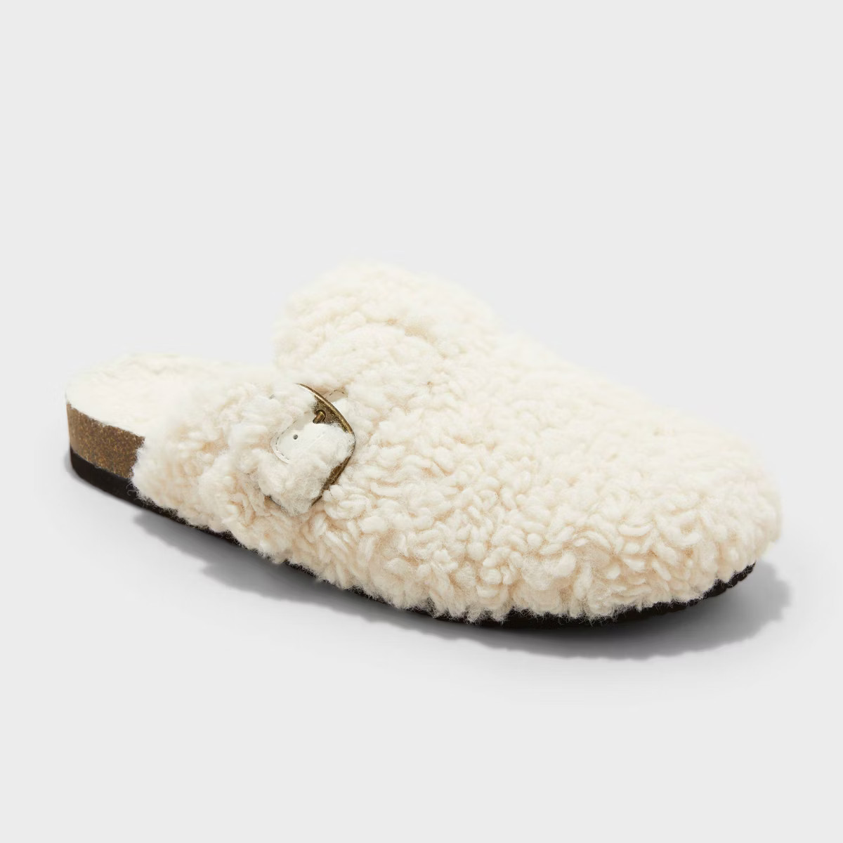 Women's Nyla Faux Shearling Clog Slippers - Auden™ Ivory | Target