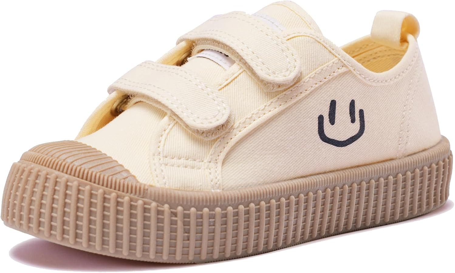 Toddler Shoes for Boys & Girls, Canvas Velcro Sneakers with Candy-Colored Sole Size 6-14 | Amazon (US)