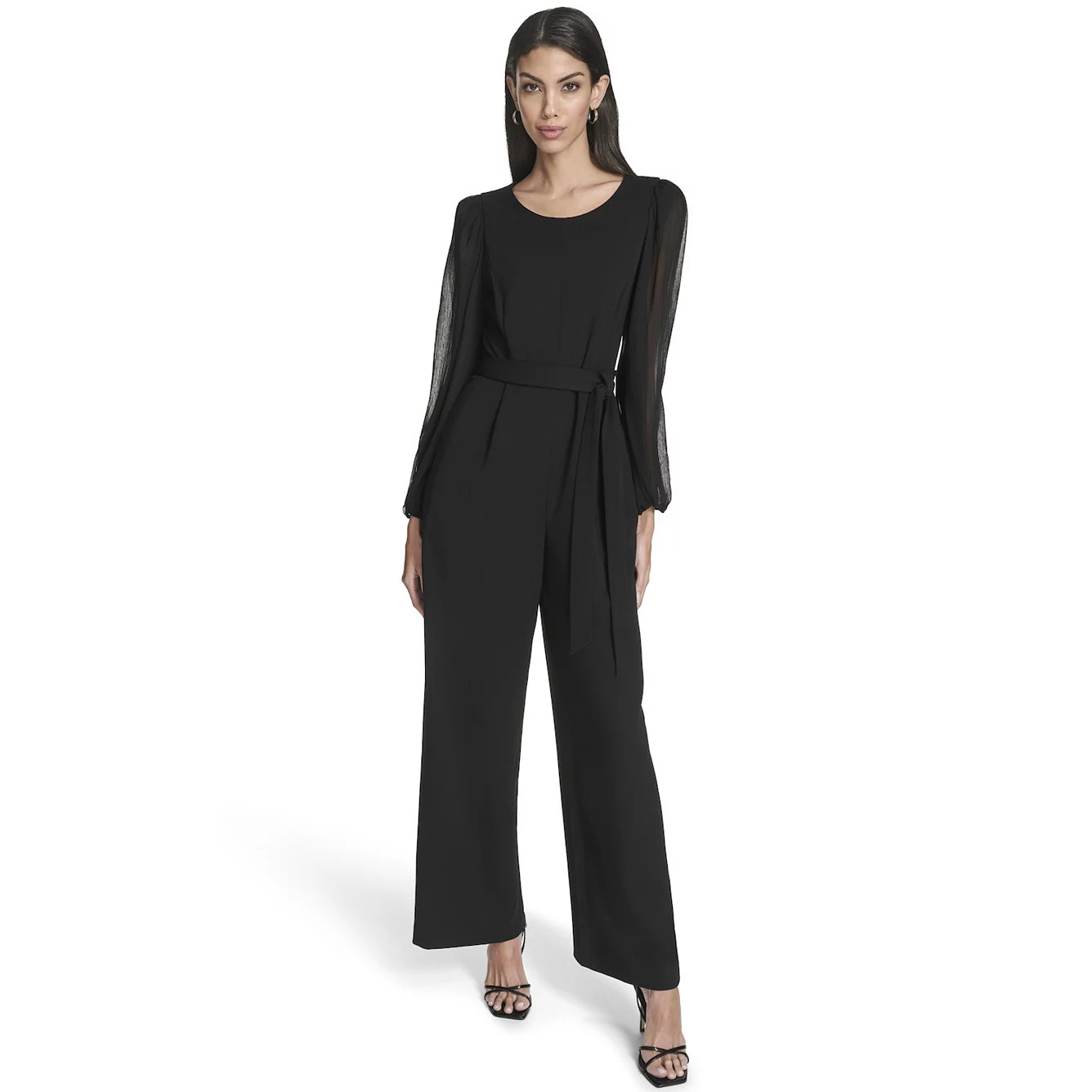 Women's Andrew Marc Balloon Sleeve Chiffon Jumpsuit | Kohl's
