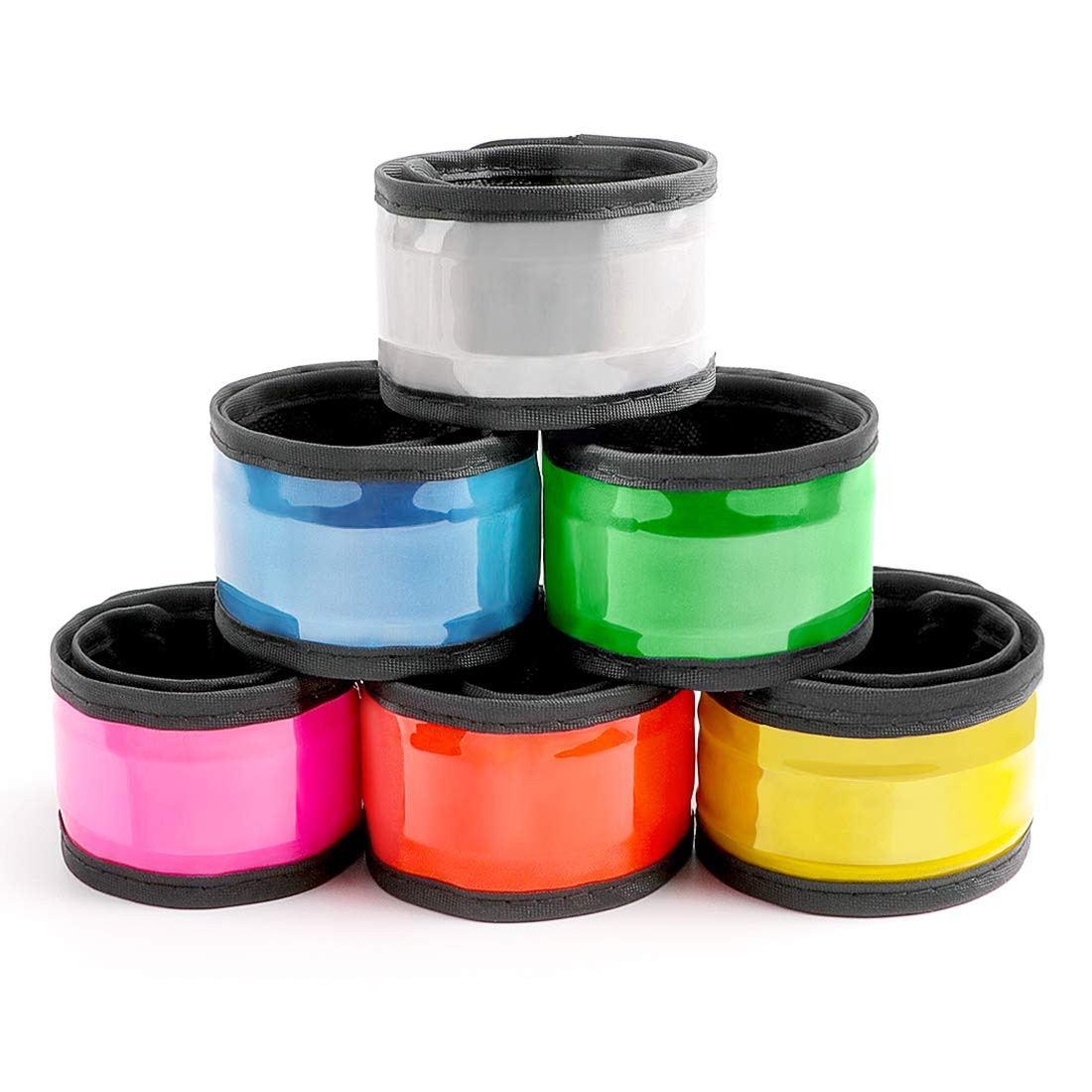 esonstyle Pack of 6 LED Light Up Band Slap Bracelets Night Safety Wrist Band for Cycling Walking ... | Amazon (US)