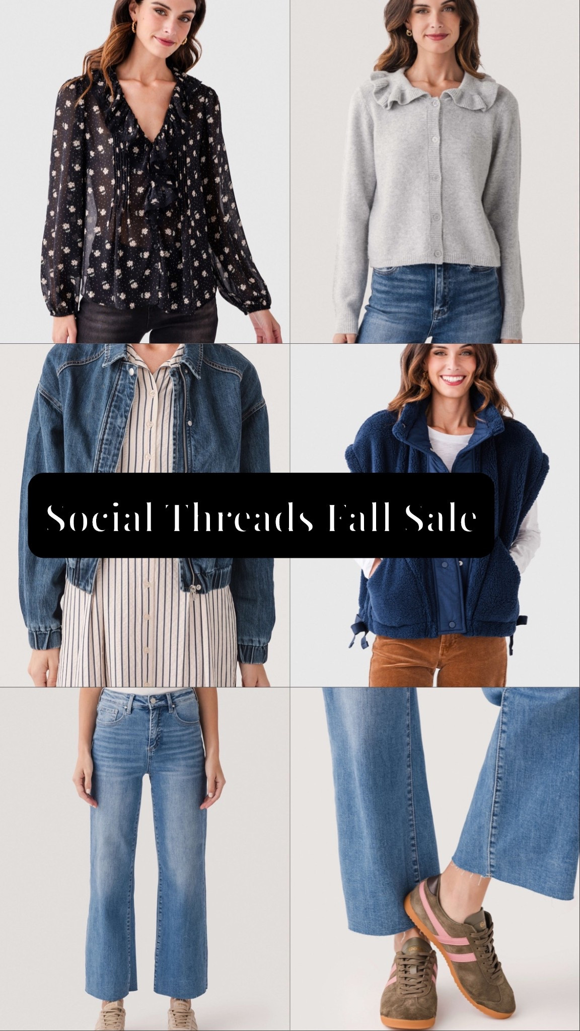 Fall style. Fall sneakers. Free People vest. Denim. Social Threads sale. Cute cardigan. Denim jacket 

#LTKSaleAlert #LTKSeasonal
