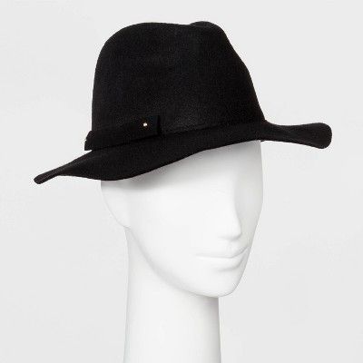 Women's Felt Fedora Hat - A New Day™ Black | Target