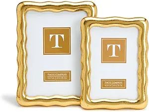 Two's Company Golden Ore Set Of 2 Photo Frame in 2 Sizes: 4" X 6" & 5" X 7" | Amazon (US)