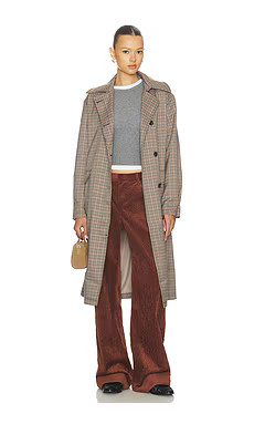 Starling Trench Coat in Brown Plaid
                    
                    ALL THE WAYS | Revolve Clothing (Global)