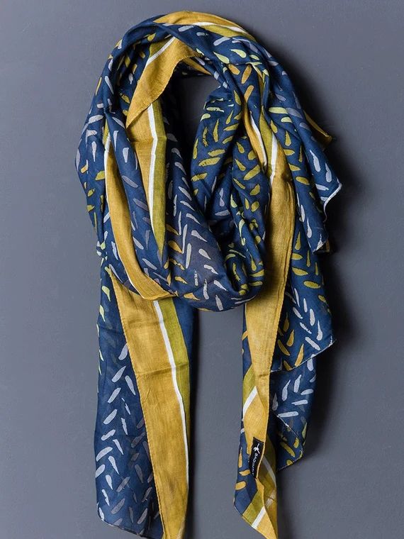 Women Scarf leaves mustard, winter scarf,blue yellow scarf, Gifts For Mother,Gifts For Her, Gift sca | Etsy (US)