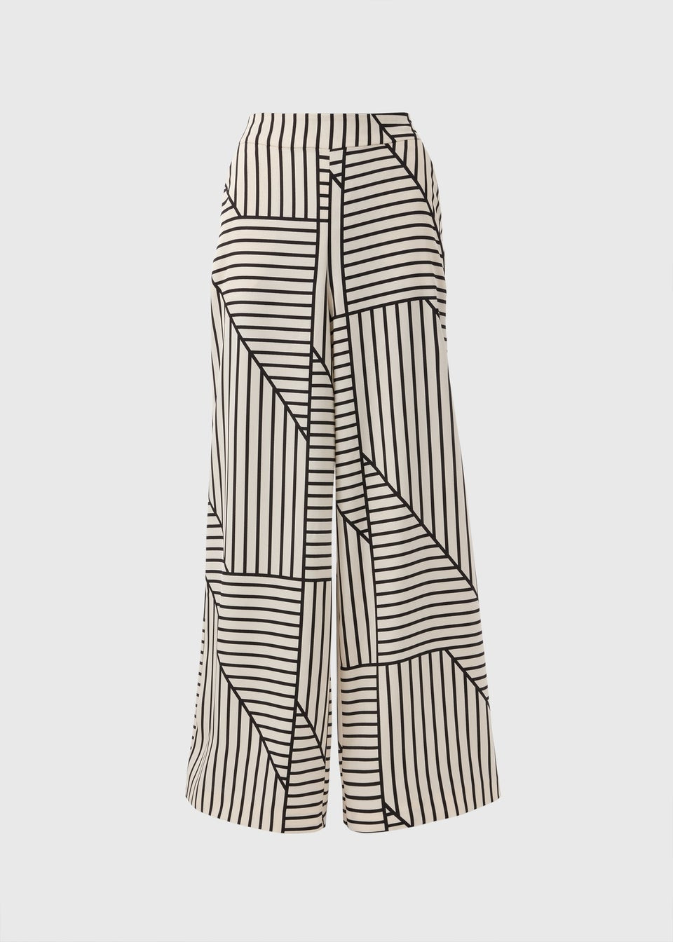 Et Vous Stone Geo Stripe Wide Leg Co Ord Trousers | Matalan (UK)