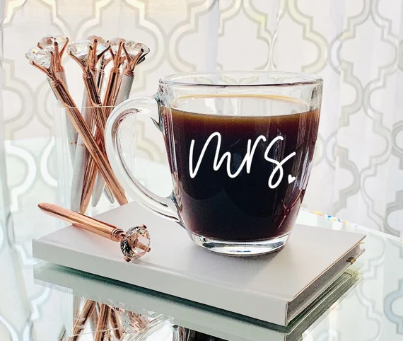 Mrs Mug Bride Coffee Mug Future Mrs Coffee Mug Bridal Shower Gift Wedding Gift for Bride to Be Br... | Etsy (US)