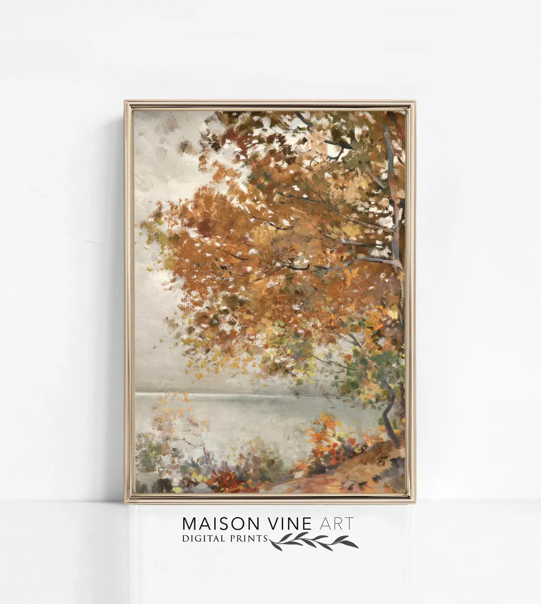 Autumn Tree Print | PRINTABLE Nature Art | Rustic Fall Decor | Vintage Fall Colors | Autumn Leave... | Etsy (US)