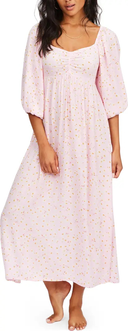 Billabong Swept Away Ruched Midi Dress | Nordstrom | Nordstrom