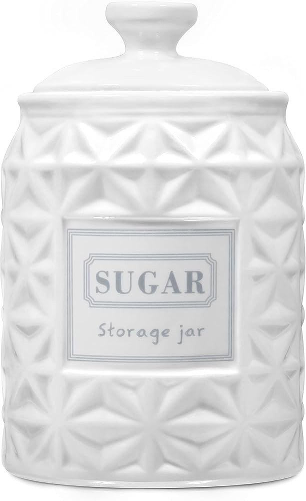 TAWCHES Airtight Ceramic Sugar Containers Large Sugar Canister For Countertop Or Sugar Jar Sugar ... | Amazon (US)