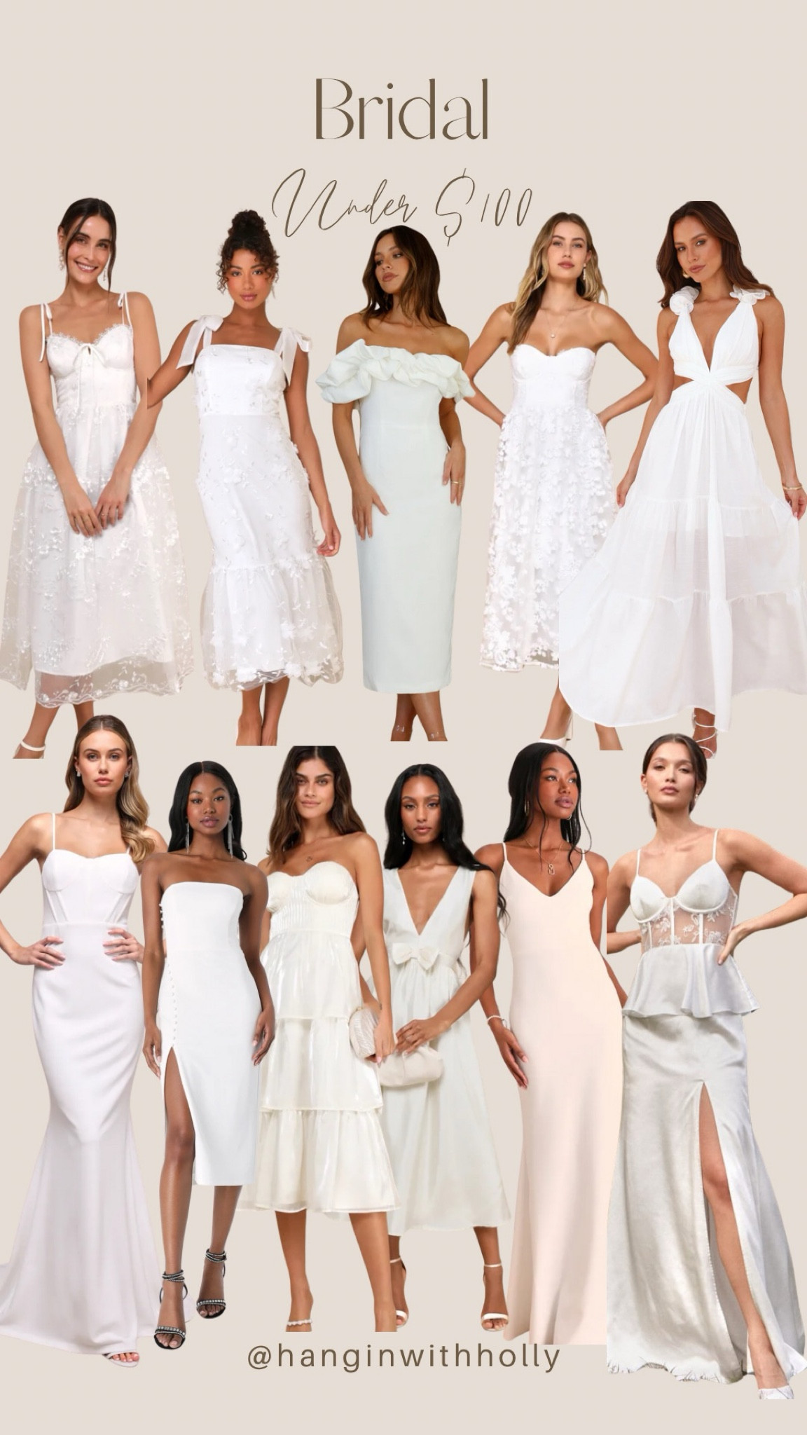 Bridal looks under $100
Bridal shower dress under $100
Bridal outift under $100
Bridal looks
Bridal outfits
Bride to be
Brides
Reception dress
Rehearsal dinner dress
White dress
White dresses
Wedding dress
Formal wedding 
Ball gown
Bachelorette party dress
Bridal shower dress 

#LTKfindsunder100 #LTKwedding #LTKsalealert