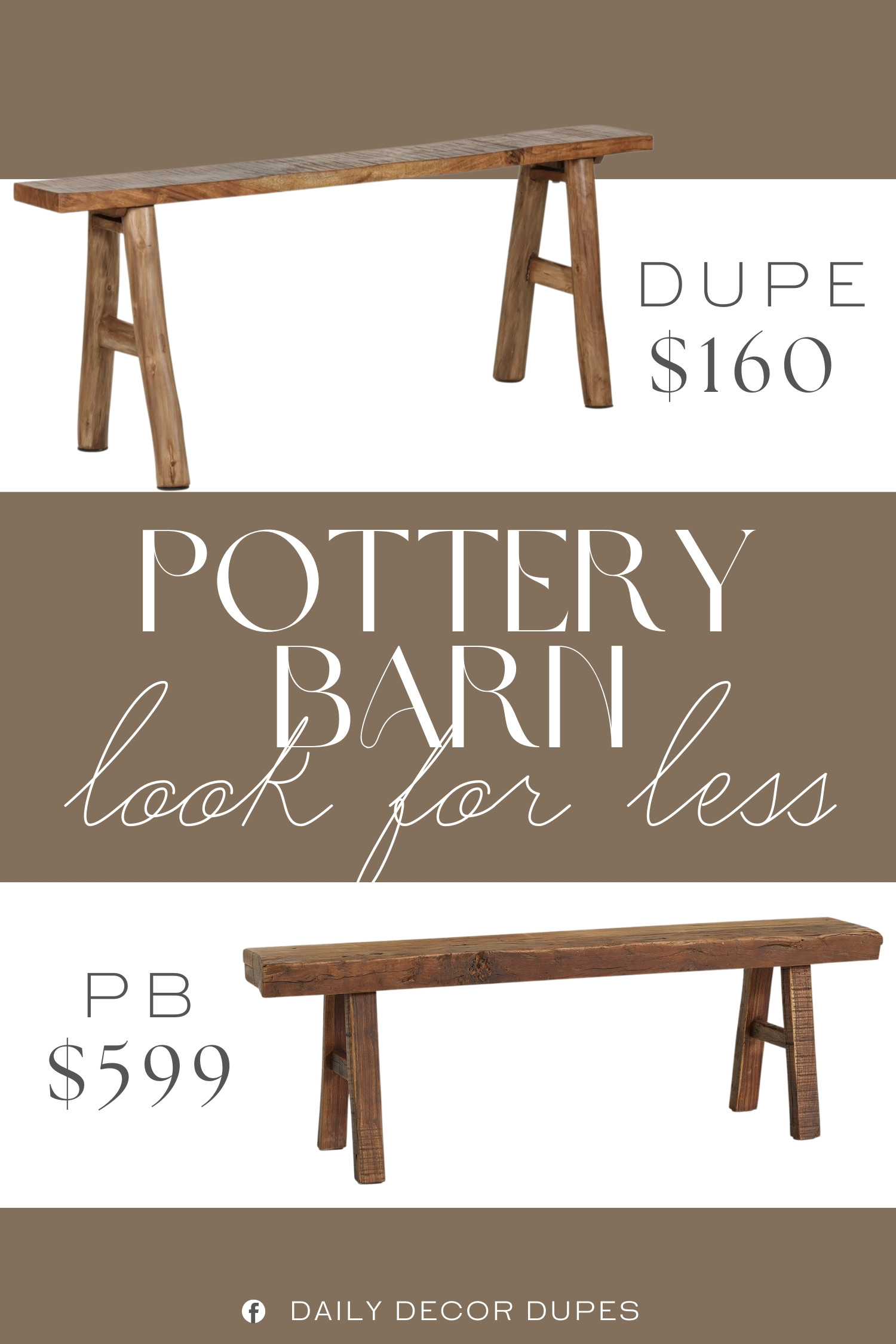 Inspired by Pottery Barn Rustic Reclaimed Wood Bench. Reclaimed Wood Bench. Solid Wood Entryway Bench. Wooden Entryway Bench. Rustic Wooden Bench. Farmhouse Wood Bench. Wooden Accent Bench. Modern Farmhouse Bench. 

Home more affordable option find copy cat similar look for less budget friendly affordable cheap cheaper beautiful pretty. Clearance sale coupon code discount code promo code luxury lookalike look a like Inspo inspiration inspired by idea ideas Love like these? I share multiple every day in my FB group.
#potterybarninspired #woodbench #rusticwoodbench #farmhousebench #entyrywaybench #entrywayinspo #furniturefinds #bedroombench 

 #LTKHome