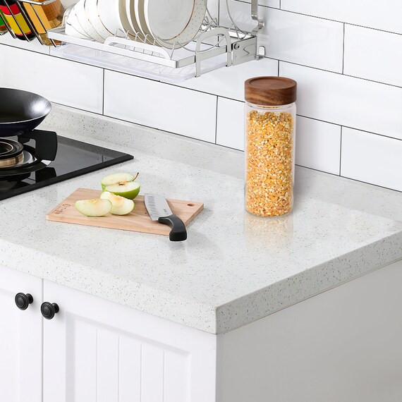 Glass Jar With Natural Acacia Wood Lids  Organize Pantry  | Etsy | Etsy (US)