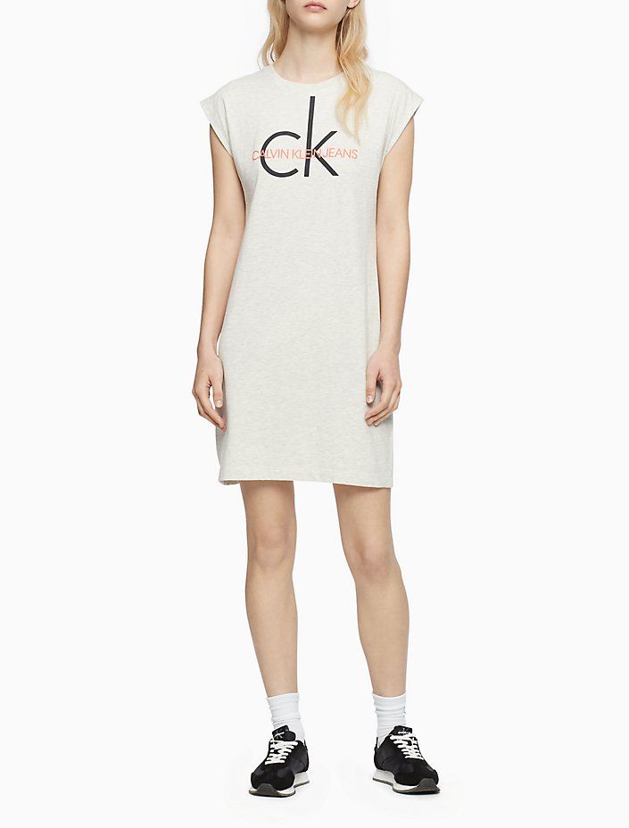 Heritage Logo Cap Sleeve T-Shirt Dress | Calvin Klein | Calvin Klein (US)
