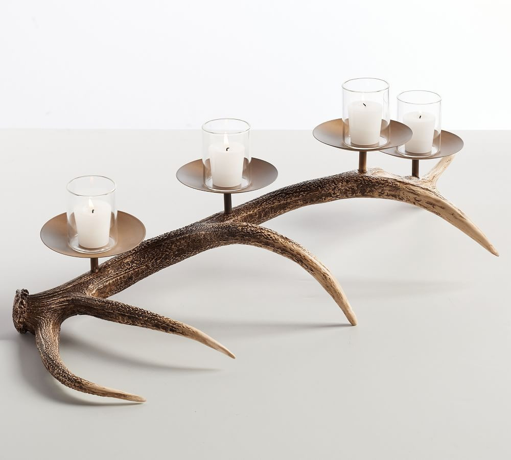 Antler Candleholders, Natural, Multi Pillar | Pottery Barn (US)