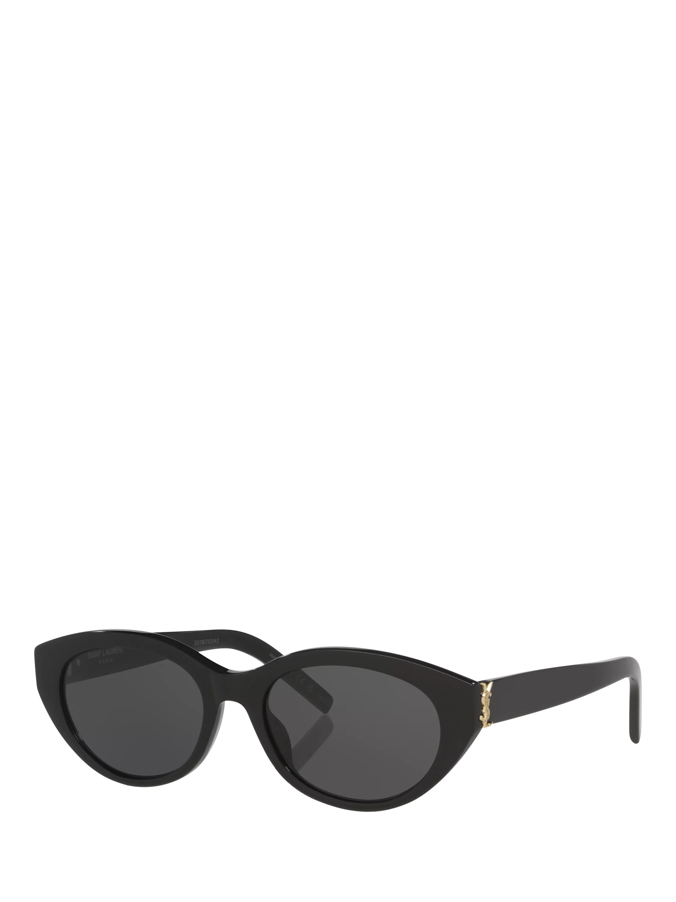 Yves Saint Laurent YS000698 Women's Oval Sunglasses, Black | John Lewis (UK)