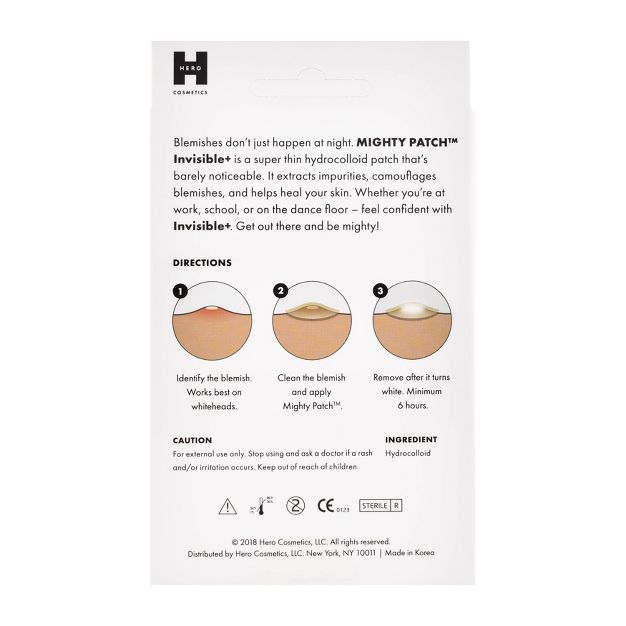 Hero Cosmetics Mighty Patch Invisible + Acne Pimple Patches - 24ct | Target