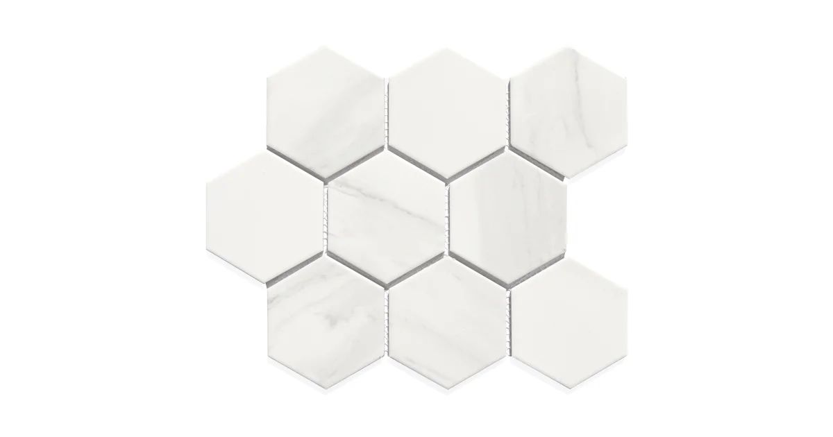 Miseno Monet - 3" x 3" Hexagon Wall Mosaic Tile - Matte Porcelain VisualModel:MT-WHSMNT3DX-CAfrom... | Build.com, Inc.