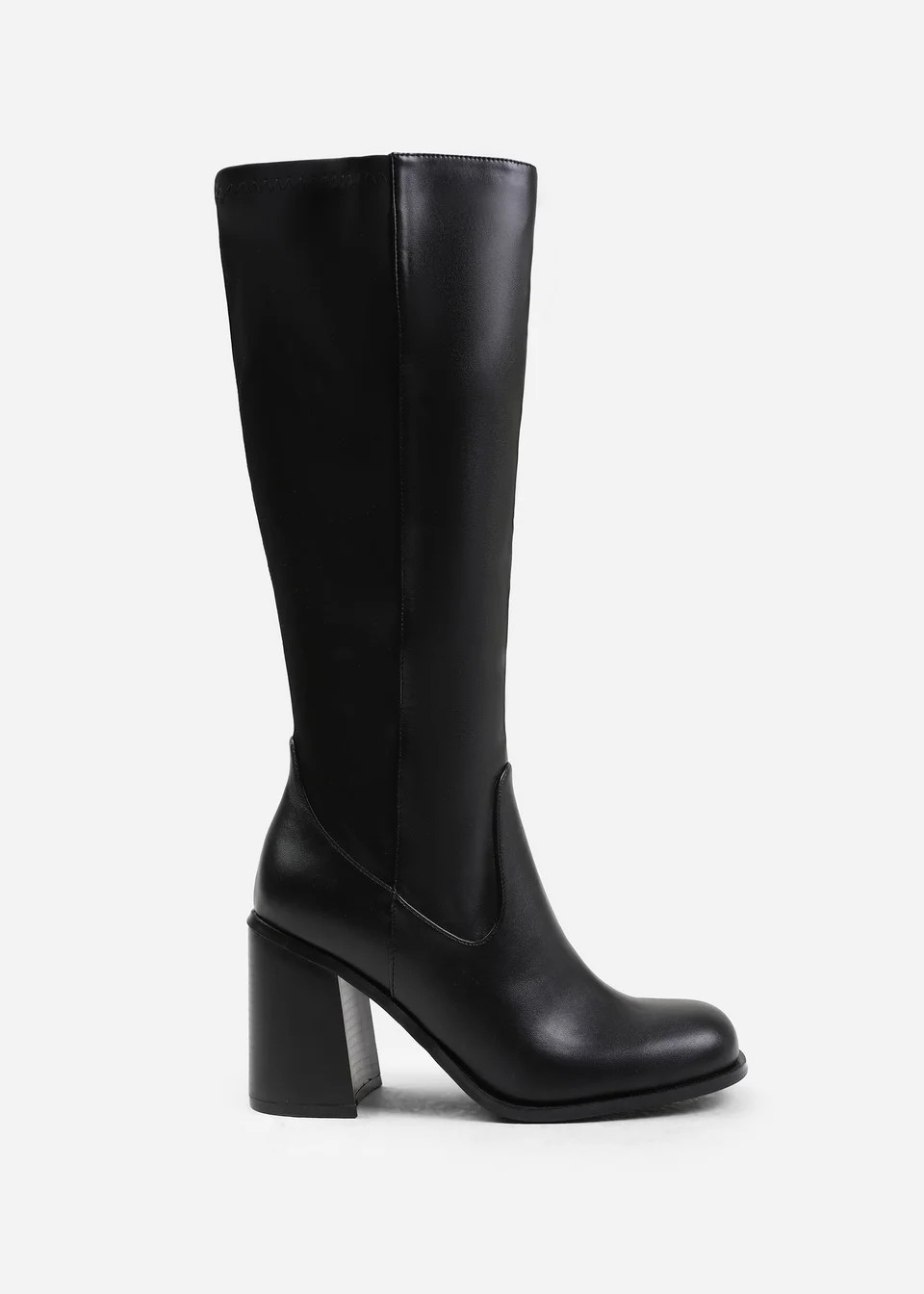 Where's That From Black Zhuri Stretch Wide-Calf Knee High Bootsr | Matalan (UK)