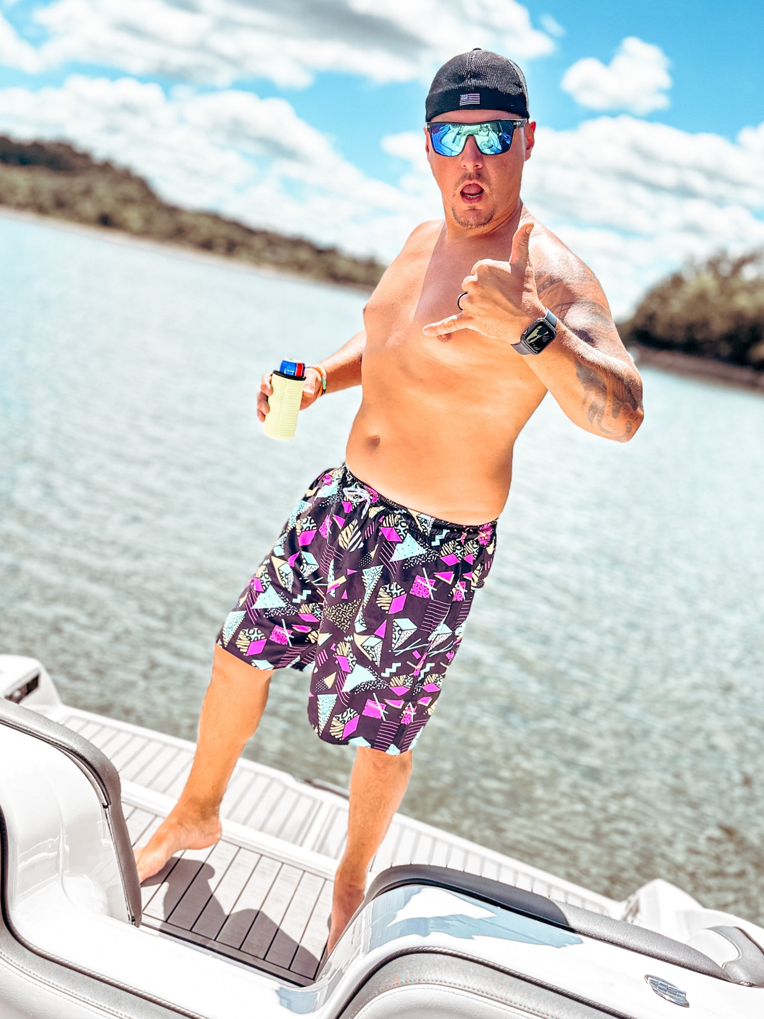 Hang loose 🤙🏼 men’s swim, swim trunks, Oakley dupes, polarized sunglasses, men’s fashion, prints, summer fashion, water, swimming 

#LTKmens #LTKstyletip #LTKSeasonal