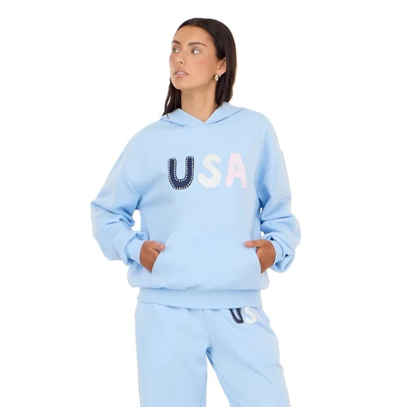 Forever 21 Women's and Women's Plus Americana Oversized Hoodie, Sizes XXS-4X | Walmart (US)