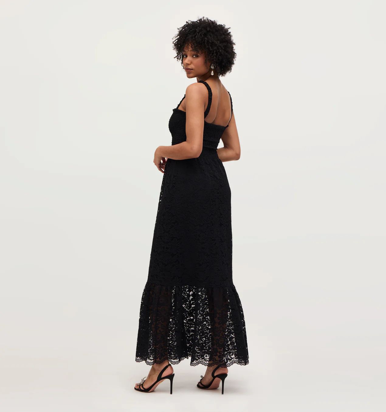 The Lace Anjuli Nap Dress - Black Lace | Hill House Home