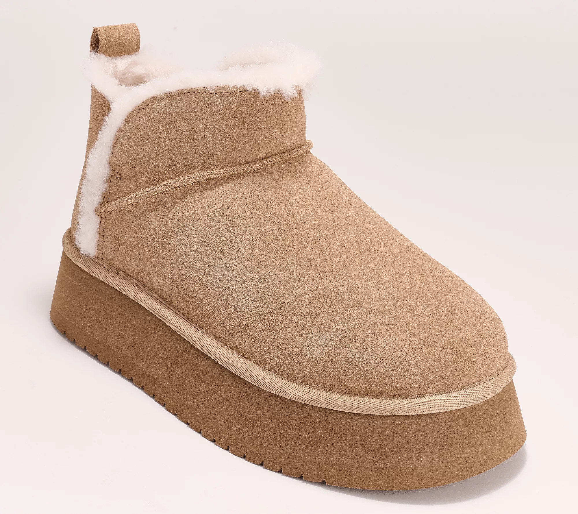 Koolaburra by UGG Suede Platform Ultra Mini Boots | QVC