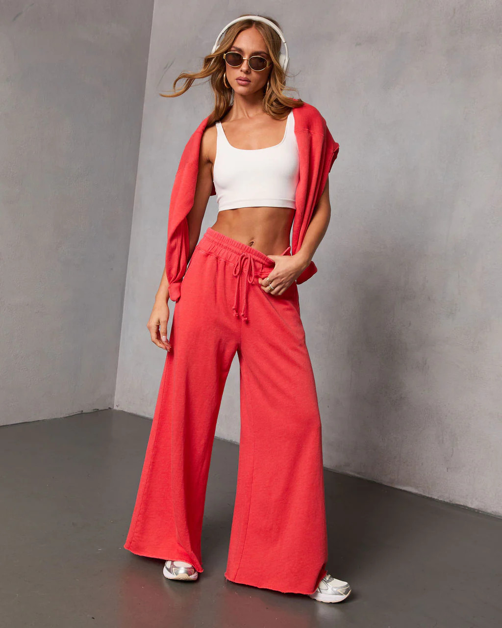 Off Hours Fleece Wide Leg Sweatpants | VICI